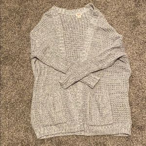 Gray, long cardigan